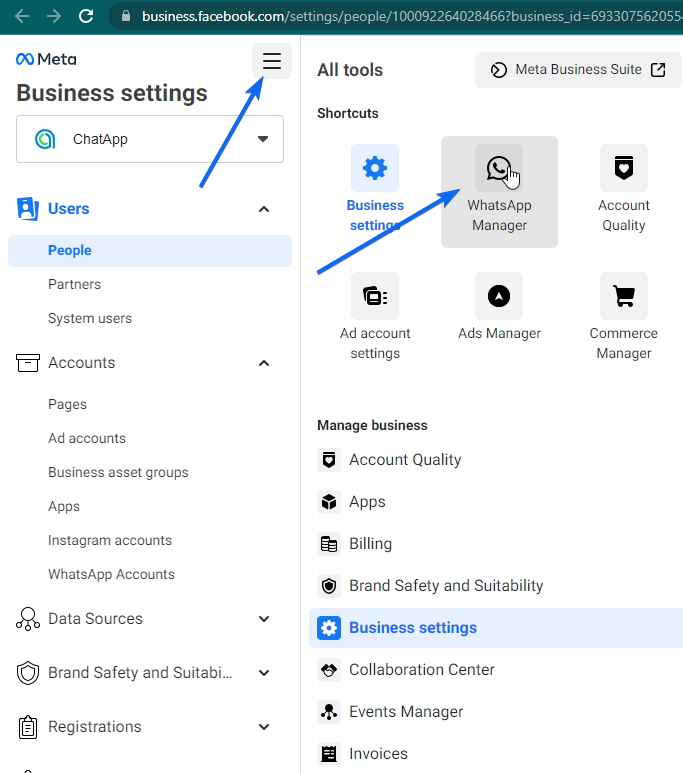 WhatsApp Template Message List Path